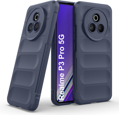 Zapcase Back Cover for Realme P3 Pro 5G(Blue, 3D Case, Silicon, Pack of: 1)