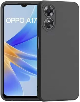 SRT Back Cover for Oppo A17(Black, Matte Finish, Silicon, Pack of: 1)