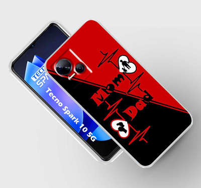 Artage Back Cover for Tecno Spark 10 5G(Black, Red, Silicon, Pack of: 1)