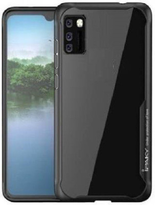 ISH COVER Back Cover for Realme Narzo 20 Pro(Black, Transparent, Grip Case, Pack of: 1)
