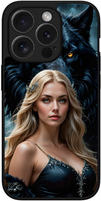 leeon Back Cover for iPhone 15 Pro, Wolf & Girl(Black, Flexible, Pack of: 1)
