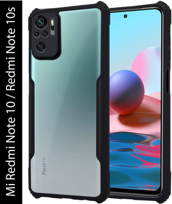 AIZLO Back Cover for Mi Redmi Note 10(Black, Camera Bump Protector, Pack of: 1)