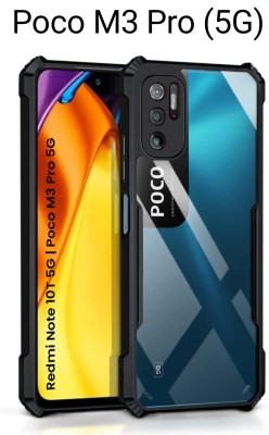 kartflesh Back Cover for Poco M3 Pro (5G), Redmi Note 10T (5G), Luxurious Look, Protective Design, Grip Case(Transparent, Black, Flexible, Pack of: 1)
