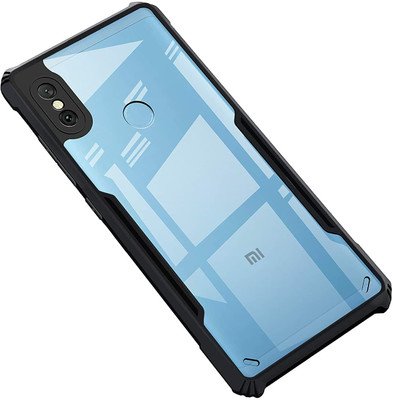 BOZTI Back Cover for Mi Redmi Note 6 Pro(Transparent, Black, Camera Bump Protector, Pack of: 1)