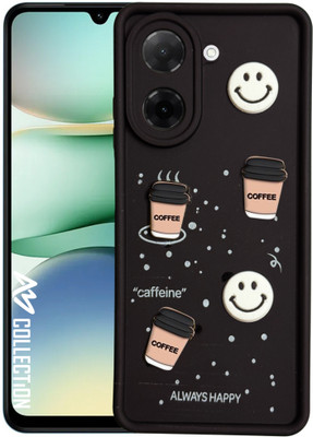 am collection Back Cover for Poco C71 Coffee Cartoon Case Back Cover | Camera Protection (Black, Full Protection)(Black, 3D Case, Silicon, Pack of: 1)