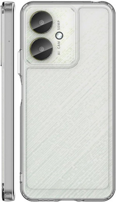 Phone Care Back Cover for REDMI 13c 5G(Transparent, White, Grip Case, Pack of: 1)