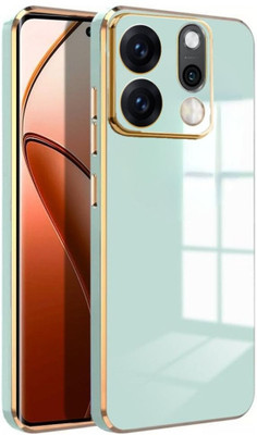 RESOURIS Back Cover for OPPO Reno14 Pro 5G, OPPO Reno 14 Pro(Green, Gold, Camera Bump Protector, Silicon, Pack of: 1)
