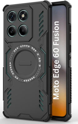 KWINE CASE Back Cover for MOTOROLA Edge 60 Fusion 5G, MOTOROLA Edge 60 Fusion 5G(Black, Rugged Armor, Pack of: 1)