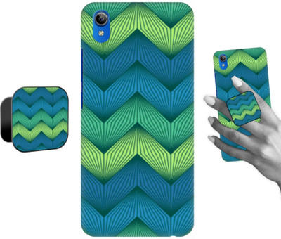 iCopertina Back Cover for Vivo Y90(Blue, Green, Cases with Holder, Pack of: 2)