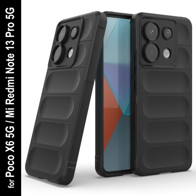 Zapcase Back Cover for Poco X6 5G(Black, 3D Case, Silicon, Pack of: 1)