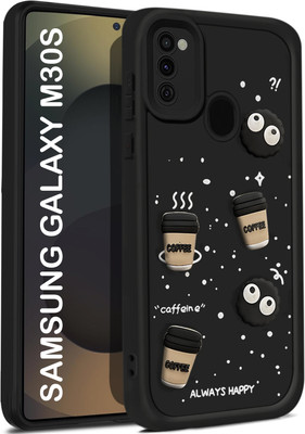 Vshop Back Cover for Samsung Galaxy M21 / M21 2021, Samsung Galaxy M30s Cute Fun Cartoon 3D Ball Coffee Case(Black, 3D Case, Silicon, Pack of: 1)