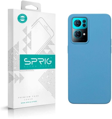 Sprig Liquid Silicone Back Cover for Oppo Reno7 Pro 5G, Reno 7 Pro 5G, Reno 7 Pro(Blue, Shock Proof, Silicon, Pack of: 1)