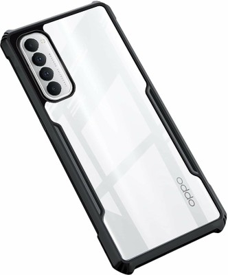 Mobile Case Cover Front & Back Case for Oppo Reno4 Pro(Black, Transparent, Shock Proof, Pack of: 1)