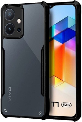 myamma Back Cover for vivo T1 5G, IQOO Z6 5G, vivo Y75 5G(Black, Shock Proof, Pack of: 1)