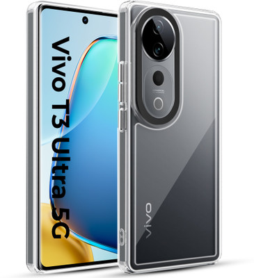 Artistque Back Cover for Vivo T3 Ultra 5G(Transparent, White, Shock Proof, Silicon, Pack of: 1)