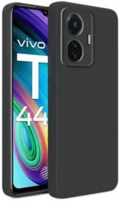 S-Softline Back Cover for Vivo T1 44W, HD Clear Flexible Case(Black)