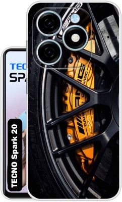 Flipkart SmartBuy Back Cover for Tecno Spark 20(Black, Orange, Silicon, Pack of: 1)