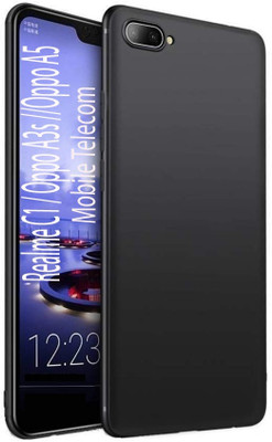 Outlier Back Cover for Realme C1(Black, Silicon)