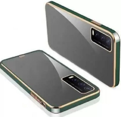 WellWell Back Cover for VIVO Y51, VIVO Y31 ( Gold Transparent )(Gold, Grip Case, Silicon, Pack of: 1)