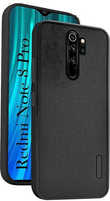 SAMRIN Back Cover for Xiaomi Mi Redmi Note 8 Pro(Black, Silicon, Pack of: 1)