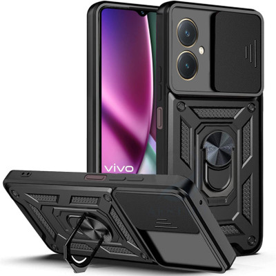 Cover Alive Back Cover for Vivo Y27(Black, Slider, Pack of: 1)