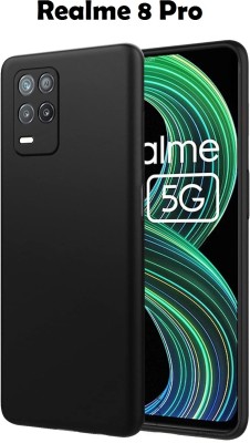 caseunik Back Cover for Realme 8 Pro(Black, Camera Bump Protector, Silicon)