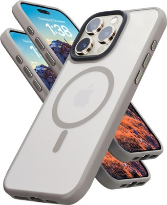 Caseex Back Cover for APPLE iPhone 13 Pro Max, CASEEX Magnetic Black Cover Designed for iPhone 13 Pro Max(Grey, Hard Case, Pack of: 1)