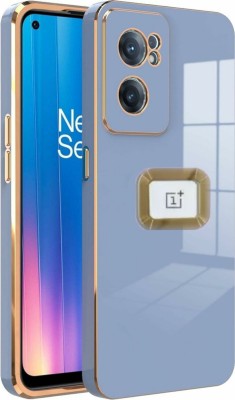 HSRPRO Back Cover for 6D LOGO VIEW ONEPLUS NORD CE 2 /1+NORD CE 2(Blue, Gold, Shock Proof, Pack of: 1)