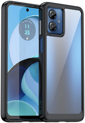 Cover Alive Back Cover for MOTOROLA G14(Black, Transparent, Shock Proof, Pack of: 1)