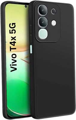 KWINE CASE Back Cover for Vivo T4x 5G(Black, Grip Case, Silicon, Pack of: 1)