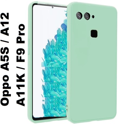WellWell Back Cover for Oppo A11K, Oppo A5S, Oppo A12(Blue, Shock Proof, Silicon, Pack of: 1)