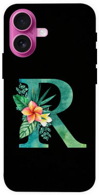 NDCOM Back Cover for IPHONE 16 R Alphabet Green Floral Name Initial Letter(Multicolor, Hard Case, Pack of: 1)