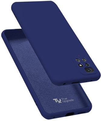 TRUEUPGRADE Back Cover for Liquid Silicone Xiaomi 11i 5G / 11i HyperCharge 5G Back Cover Case| Microfiber Inside(Blue, Camera Bump Protector, Silicon, Pack of: 1)