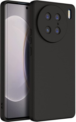 ojucase Back Cover for Vivo X90 Pro(Black, Camera Bump Protector, Silicon, Pack of: 1)