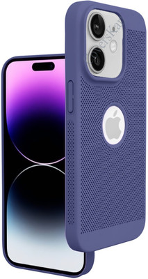 likgus Back Cover for Apple iPhone 12, Heat Dissipation Grid Honeycomb Mesh Shell PC Case(Grey, Camera Bump Protector, Pack of: 1)