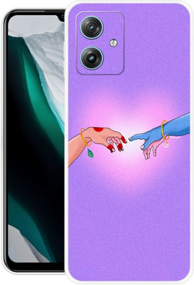 Indus Back Cover for Morotola G64 5G, Radha, Govind, Hand, Love, Heart(Blue, Flexible, Pack of: 1)