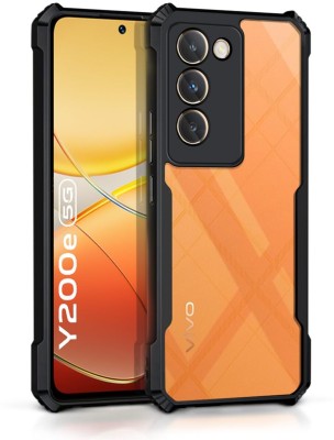 RUNICHA Back Cover for Vivo Y200E 5G(Black, Shock Proof, Silicon, Pack of: 1)