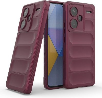 GLOBAL NOMAD Back Cover for Mi Redmi Note 13 Pro Plus 5G(Maroon, 3D Case, Silicon, Pack of: 1)