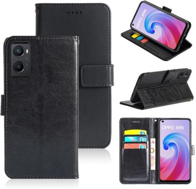 SMARTPOCKET Back Cover for OPPO A96(Black, Dual Protection, Pack of: 1)