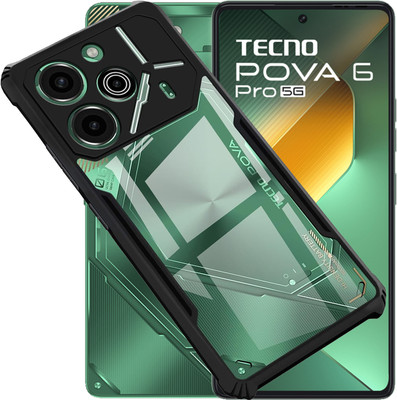 ADI Creations Back Cover for Tecno Pova 6 Pro 5G(Black, Camera Bump Protector, Pack of: 1)