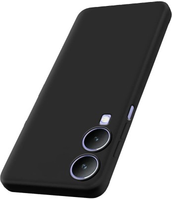 coverplay Back Cover for Vivo Y28 5G(Black, Matte Finish, Silicon, Pack of: 1)