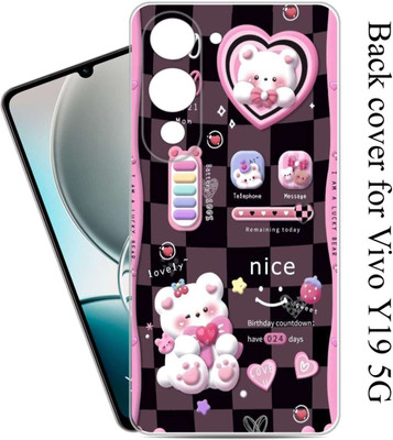 Flaminto Back Cover for vivo Y19 5G For Cute Girls Back Cover(Multicolor, Dual Protection, Silicon, Pack of: 1)