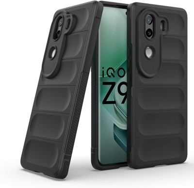 Flipkart SmartBuy Back Cover for Vivo V40e 5G, iQOO Z9s 5G, Black Liquid Silicon Cover(Black, Silicon, Pack of: 1)