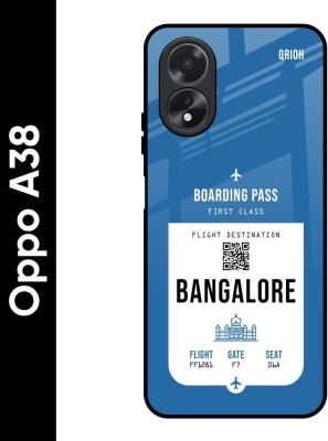 QRIOH Back Cover for Oppo A38(Blue, Grip Case, Pack of: 1)