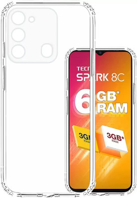 rahul Back Cover for TECNO SPARK 8C, Tecno Spark 8C(Transparent, Grip Case, Silicon, Pack of: 1)
