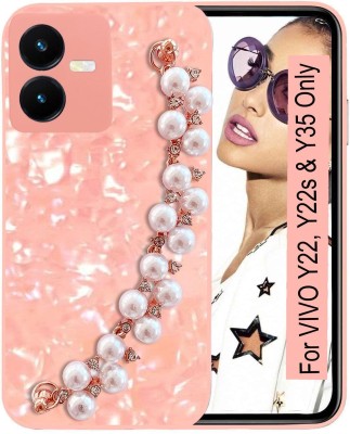 KC Back Cover for Vivo Y22, Vivo Y22s, Vivo Y35(Pink, Chain, Silicon, Pack of: 1)