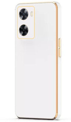 WEBKREATURE Back Cover for Oppo A57, Oppo A57 5G, OPPO A57 2022(White, Gold, Electroplated, Silicon, Pack of: 1)