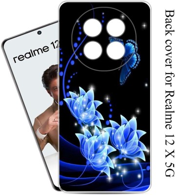 Print maker Back Cover for Realme 12x 5G(Blue, Black, Silicon, Pack of: 1)