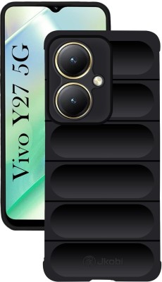 S-Line Back Cover for Vivo Y27 5G, High Quality Solid Liquid Magic Case Shockproof Plain(Black, Silicon, Pack of: 1)