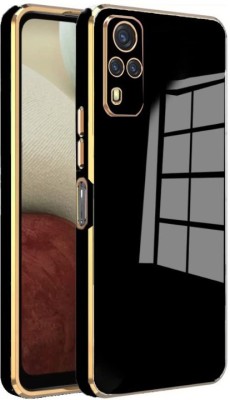 A3sprime Back Cover for vivo Y51A, |Soft Silicon Golden Side Colored with Drop Protective Case|(Black, Camera Bump Protector, Silicon, Pack of: 1)